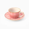 Soft Rose Cup & Saucer- Pink & White