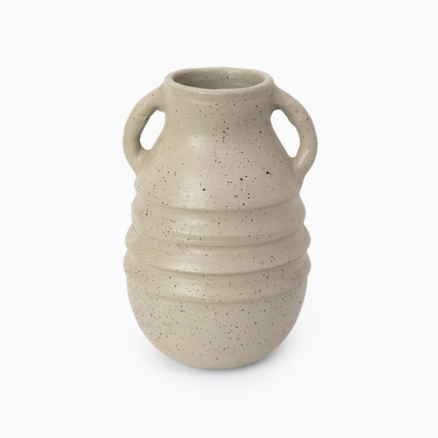 Warm Earth Off-White Terracotta Vase