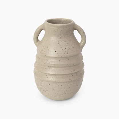 Warm Earth Off-White Terracotta Vase