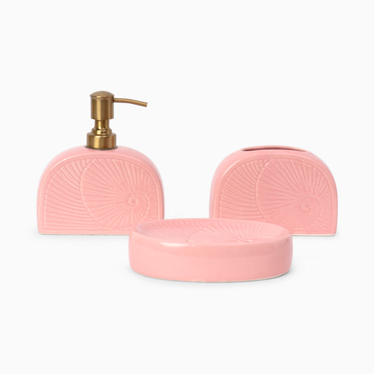 Peony Grace Bathroom Set- Pink