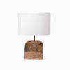 Sunset Block Table Lamp- Natural Wood