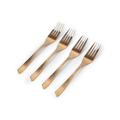 Champagne Gold Dinner Fork, Set of 4
