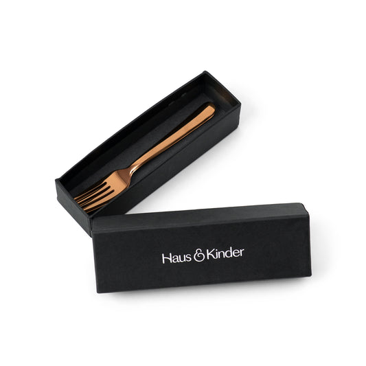 Stainless Rose Gold Dinner Fork, Set of 4