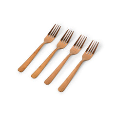 Stainless Rose Gold Dinner Fork, Set of 4 - Dinner Fork | haus & kinder