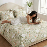 Cottage Bloom 100% Cotton King Bedsheet, 144 TC