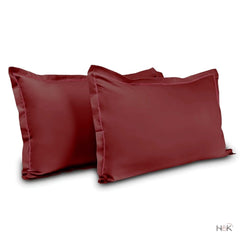 Satin Royale Crimson Velvet 300TC Satin 2 Pillow Cover - Pillow Covers | haus & kinder