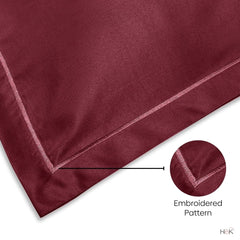 Satin Royale Crimson Velvet 300TC Satin 2 Pillow Cover - Pillow Covers | haus & kinder