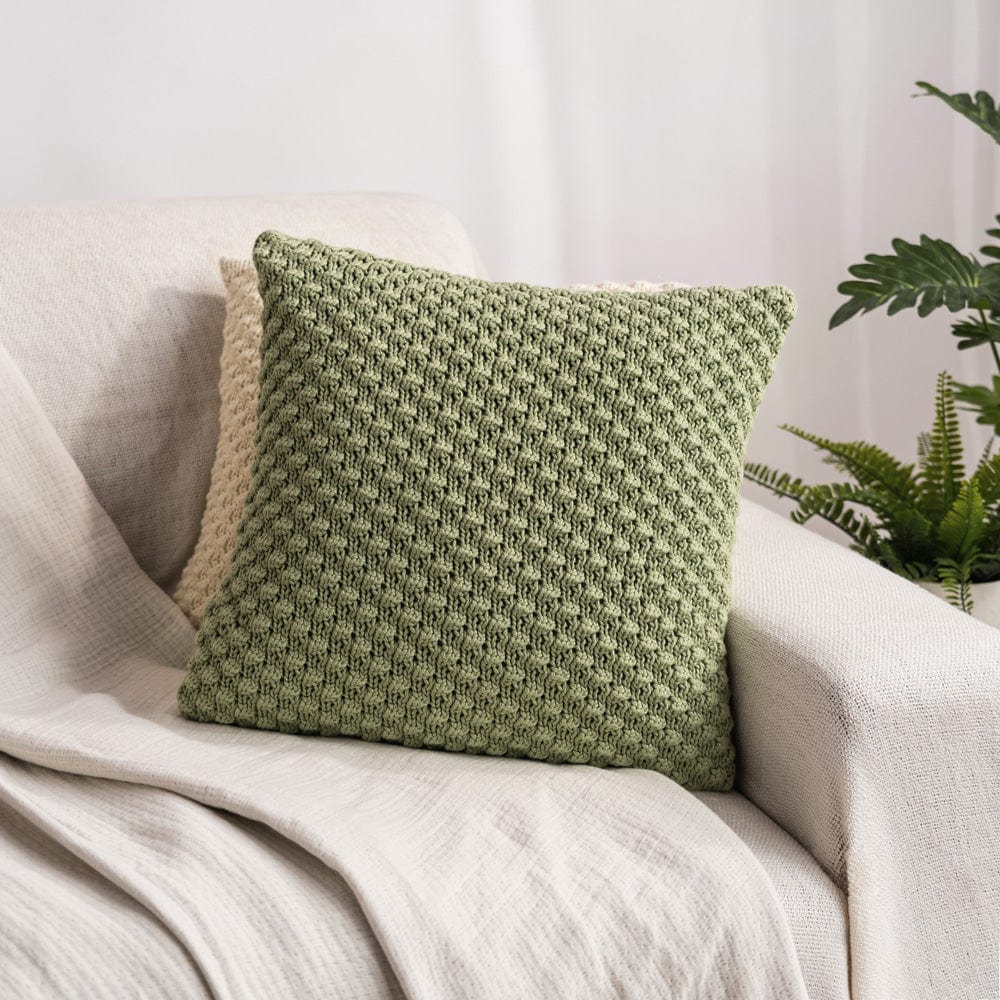 Knitted Bubble Mint Cushion Cover - Cushion Covers | haus & kinder