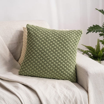 Knitted Bubble Mint Cushion Cover