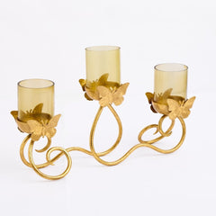 Metal Butterfly Tea Light Holder, Gold - Tea Light Holder | haus & kinder