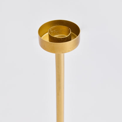 Marble Candle Holder Set of 2, Marble & Gold