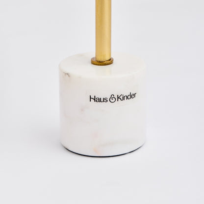 Marble Candle Holder Set of 2, Marble & Gold