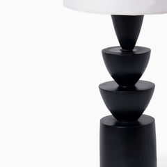 Noir Stack Table Lamp- Black - Table Lamp | haus & kinder
