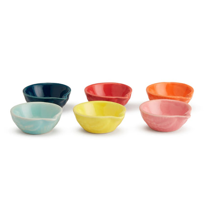 Ceramic Multicolour Diya, Set of 6
