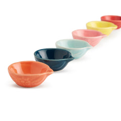 Ceramic Mixcolour Diya, Set of 6 - Diya | haus & kinder