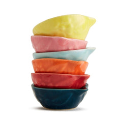 Ceramic Mixcolour Diya, Set of 6 - Diya | haus & kinder