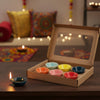 Ceramic Mixcolour Diya, Set of 6