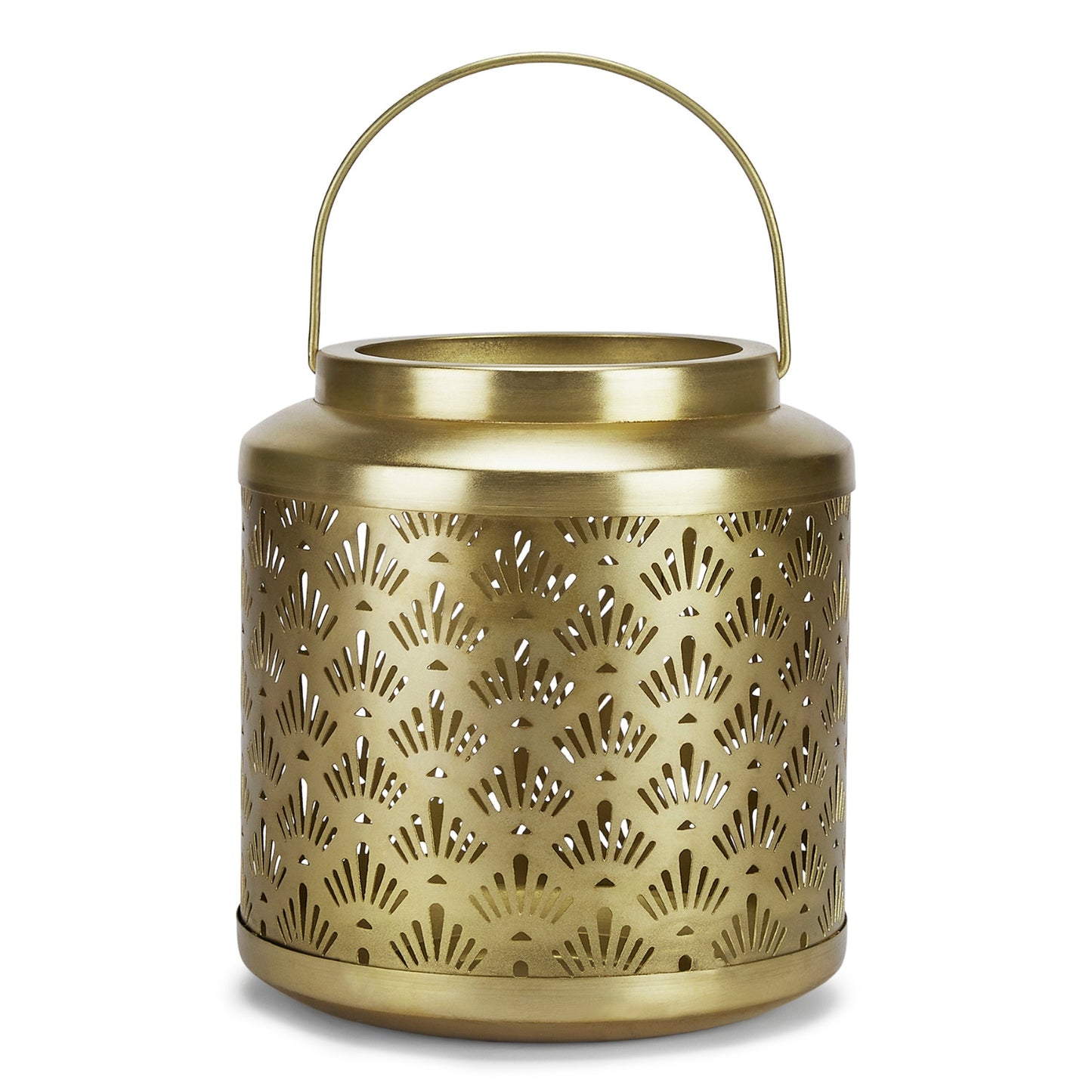Gold Hurricane Pillar Candle Lantern, Gold