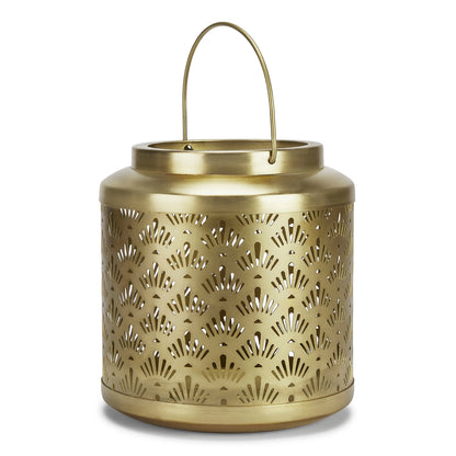 Gold Hurricane Pillar Candle Lantern, Gold