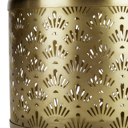 Gold Hurricane Pillar Candle Lantern, Gold