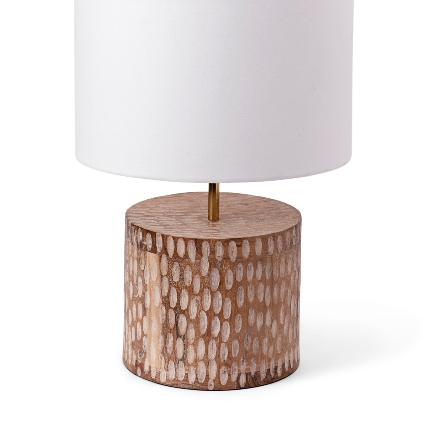 Woodland Halo Table Lamp- White Wash