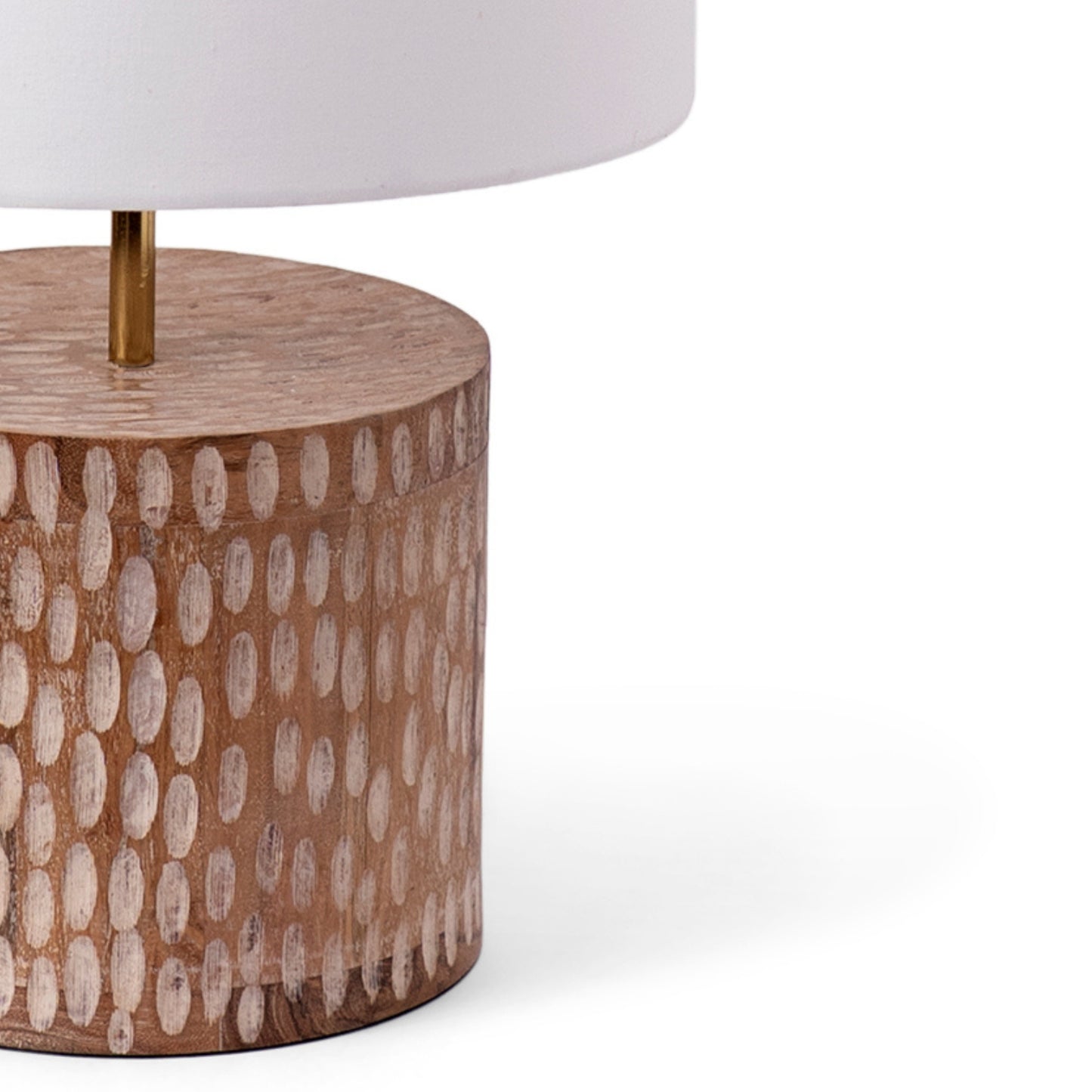 Woodland Halo Table Lamp- White Wash
