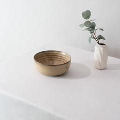 Drift Clay Serving Bowl- Beige - Serving Bowl | haus & kinder