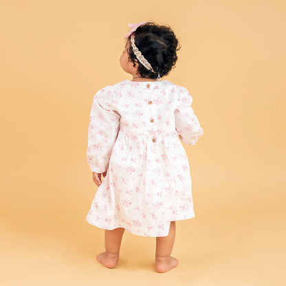 Little Bloom  Frock with Bloomer White 100% Cotton & 100% Machine washable