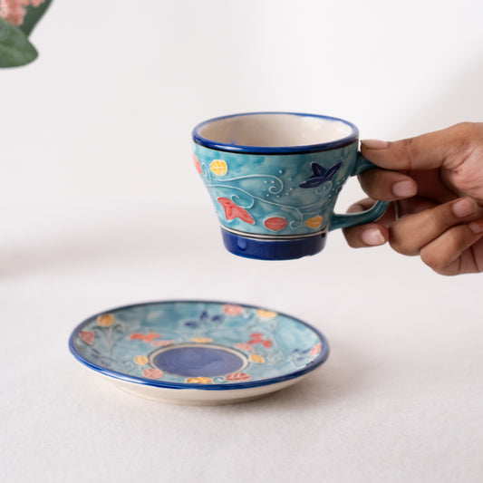 Kaleidoscope Cascade Cup & Saucer