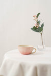 Soft Rose Ceramic Ice-Cream Cup- Blush & White