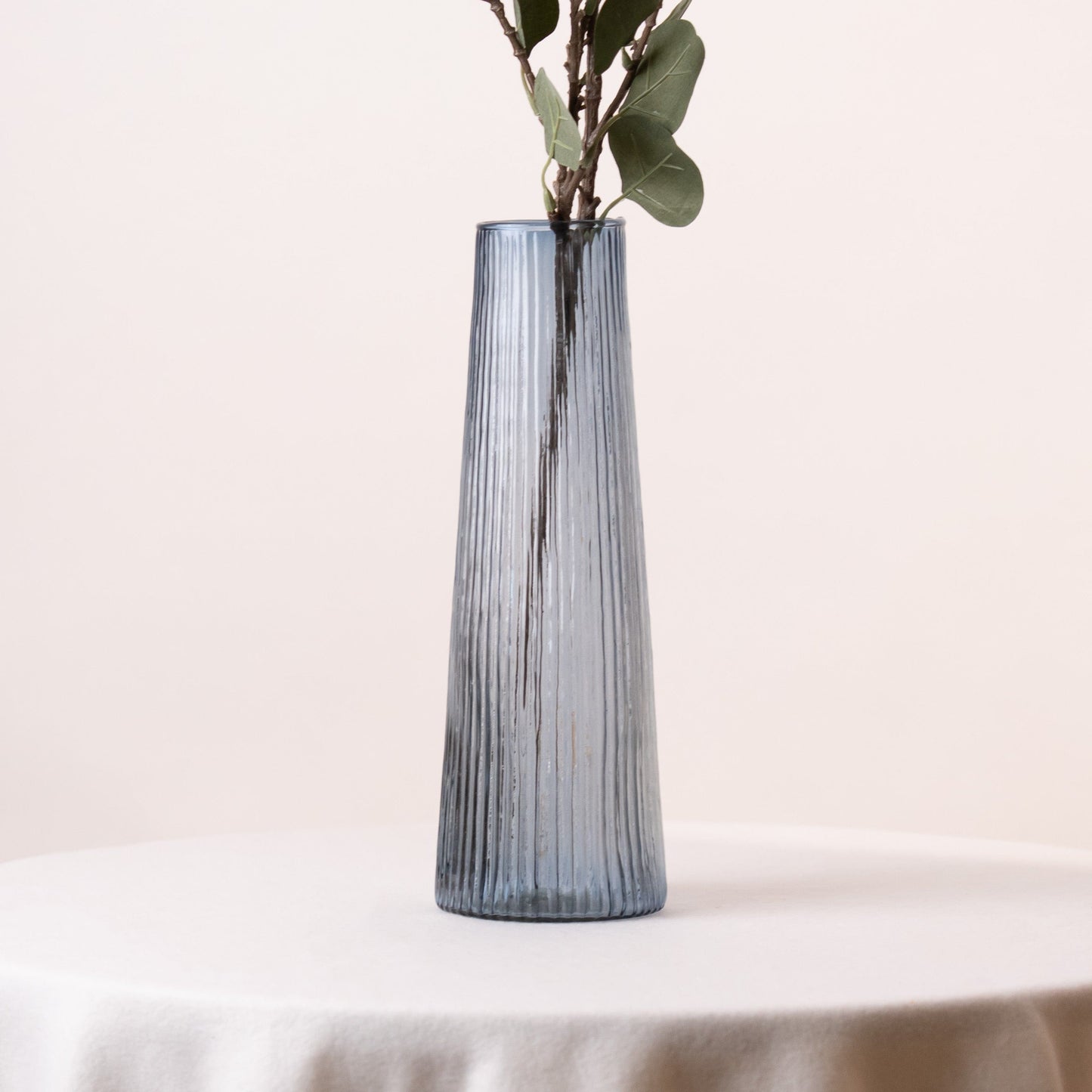 Azure Bloom Glass Big Vase- Blue