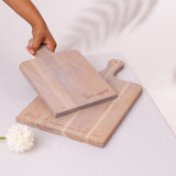 Noir Grain Cheese & Chopping board- Gray Wash Set of 2