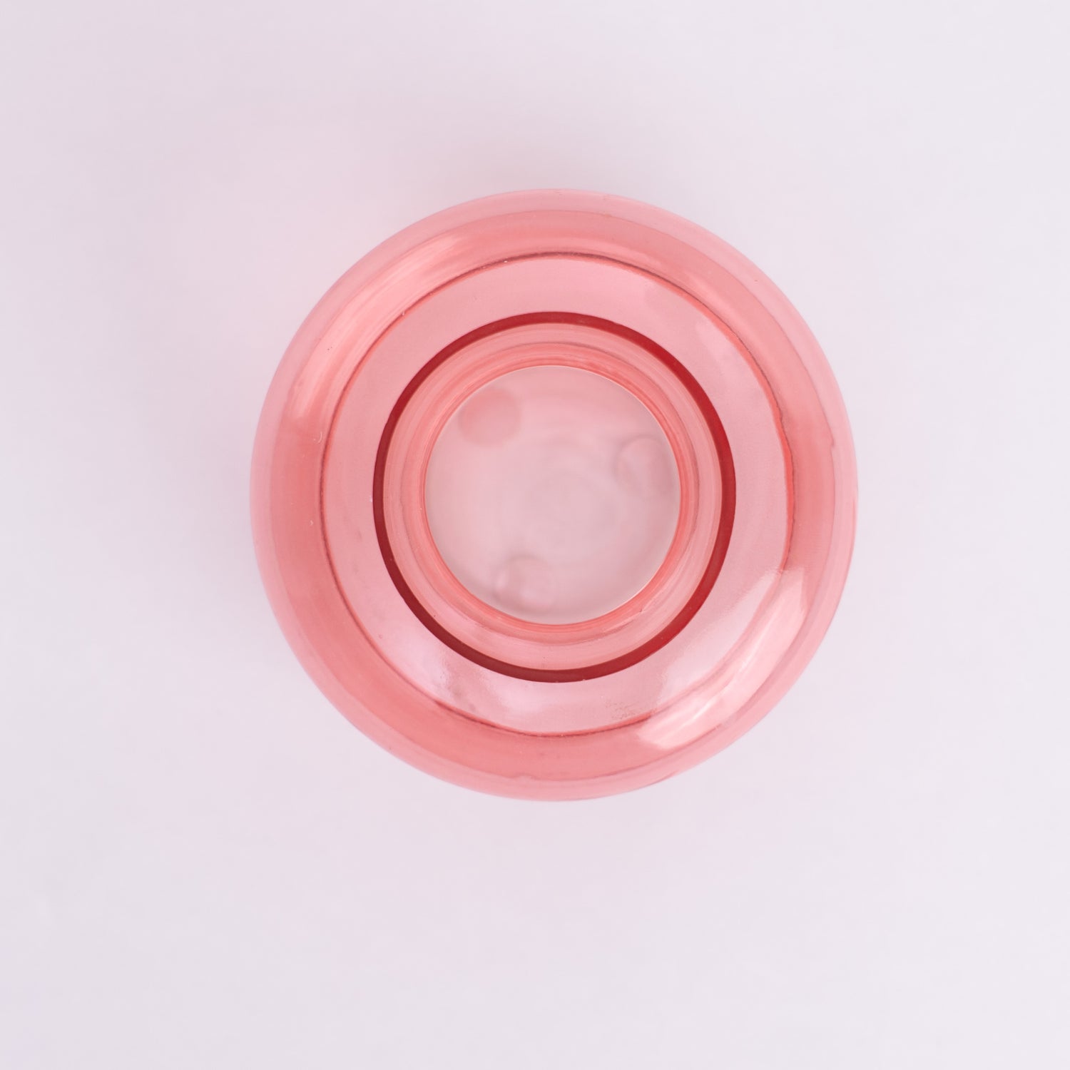 Rose Orb Glass Vase- Pink