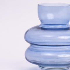 Sky Orb Glass Vase- Blue - Vase | haus & kinder