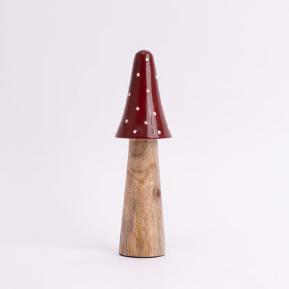 Scarlet Mushroom Centerpiece- Red & Brown