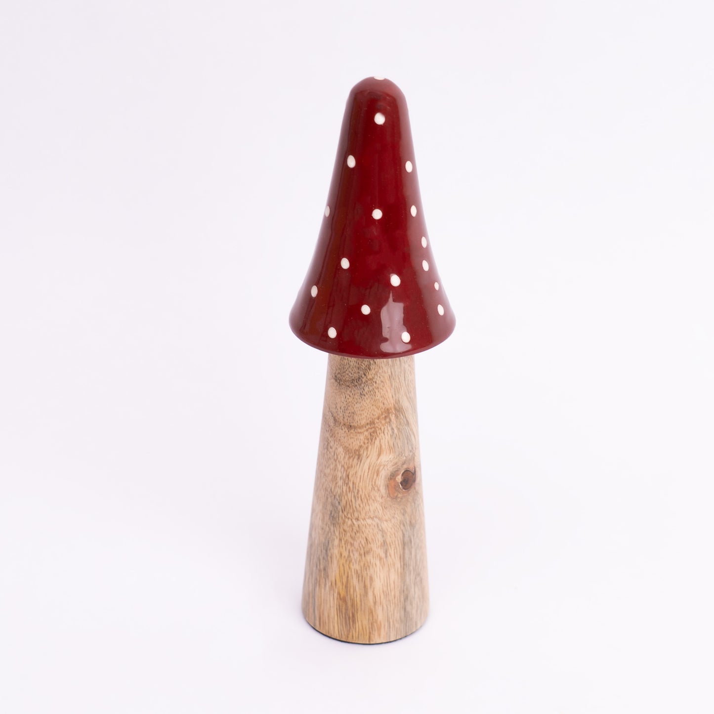 Scarlet Mushroom Centerpiece- Red & Brown