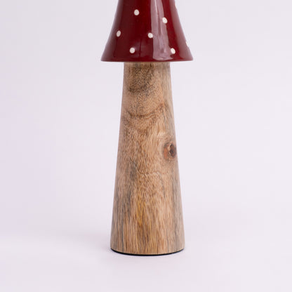 Scarlet Mushroom Centerpiece- Red & Brown