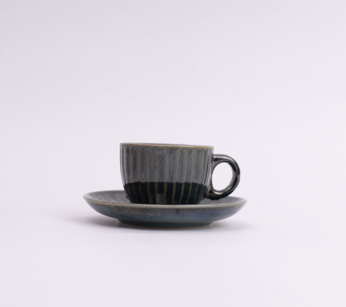 Noble Blue Ceramic Cup & Saucer- Blue