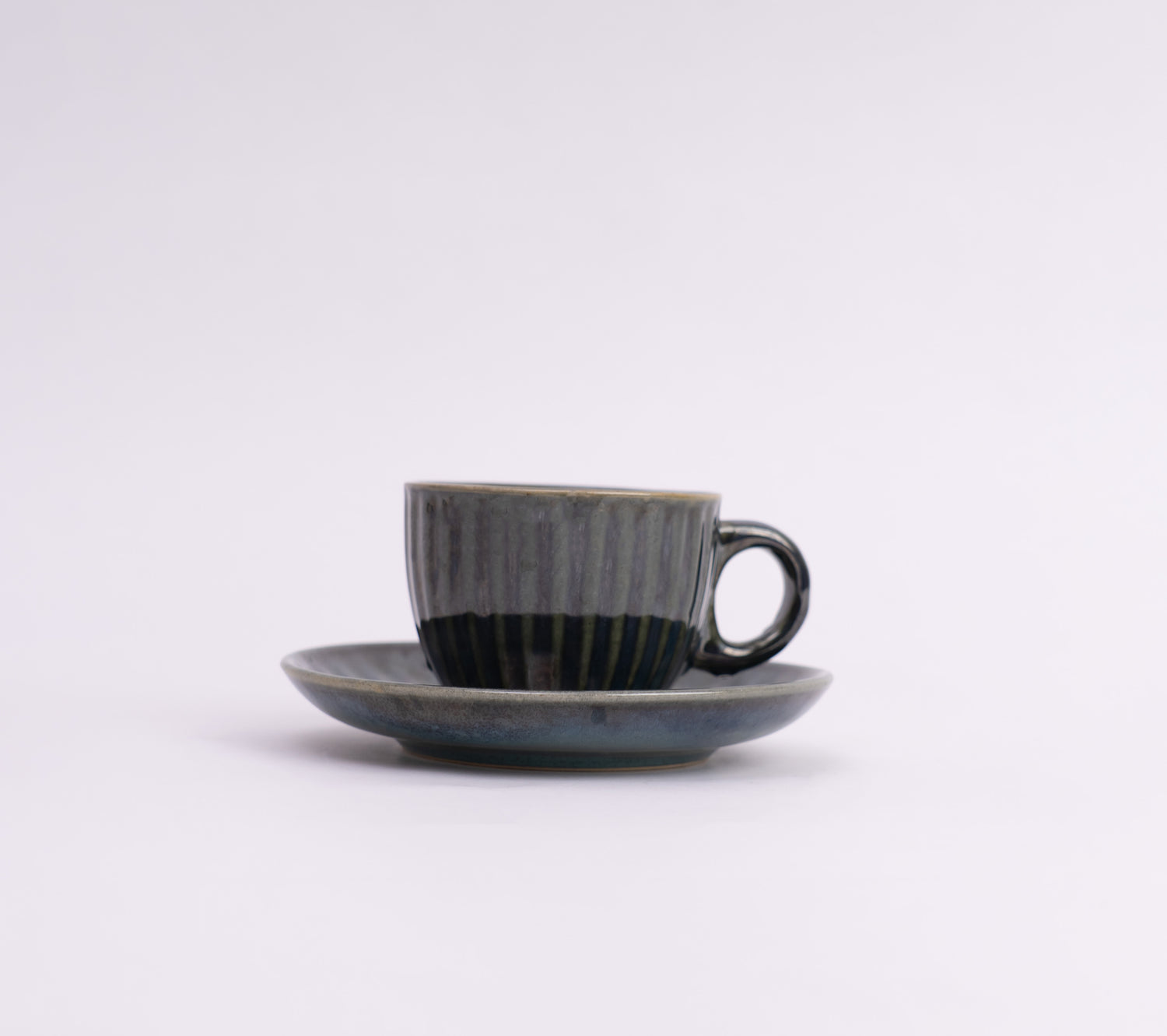 Noble Blue Ceramic Cup & Saucer- Blue