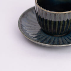 Noble Blue Ceramic Cup & Saucer- Blue - Cup & Saucer | haus & kinder