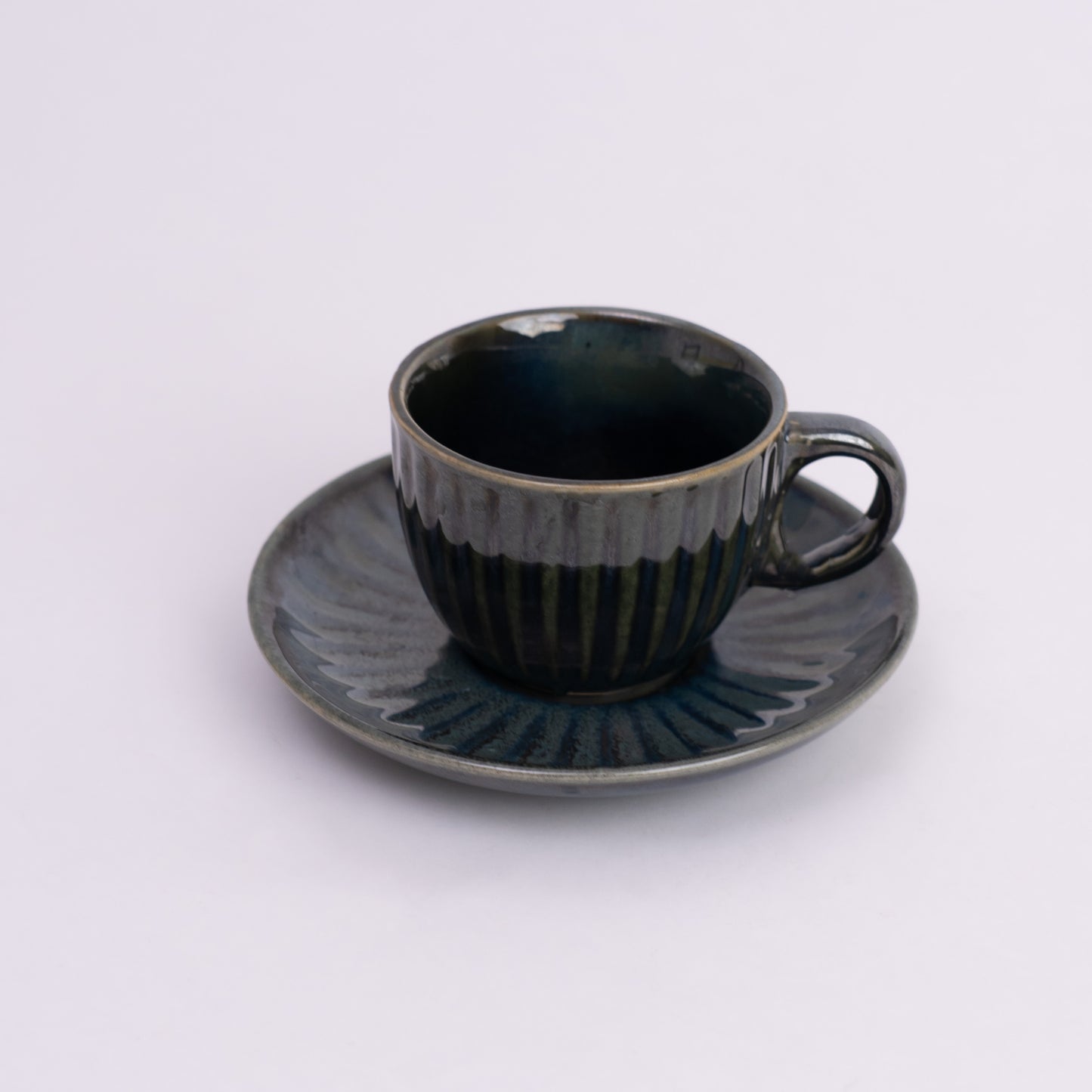 Noble Blue Ceramic Cup & Saucer- Blue