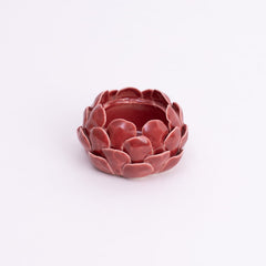 Mahogany Artichoke Tea light holder- Red - Tea Light | haus & kinder