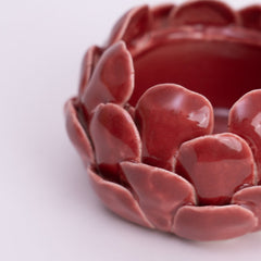 Mahogany Artichoke Tea light holder- Red - Tea Light | haus & kinder