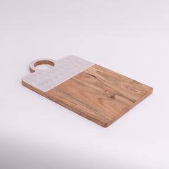Oat Oak Slice- White & Natural wood - Cheese Board & Chopping Board | haus & kinder