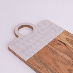Oat Oak Slice- White & Natural wood - Cheese Board & Chopping Board | haus & kinder