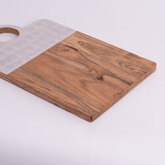 Oat Oak Slice- White & Natural wood - Cheese Board & Chopping Board | haus & kinder