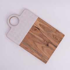 Oat Oak Slice- White & Natural wood - Cheese Board & Chopping Board | haus & kinder