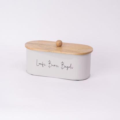 Gleam & Gather Bread Box White & Natural Wood