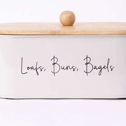 Gleam & Gather Bread Box White & Natural Wood
