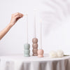Vivid Glow Candle Holder- Peach, Aqua, Mauve